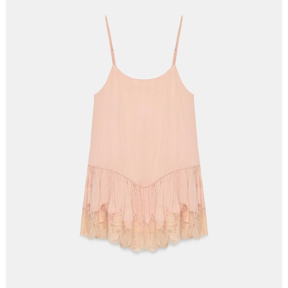 Zara pink lace dress Size XS #feminine #lace NWT $70